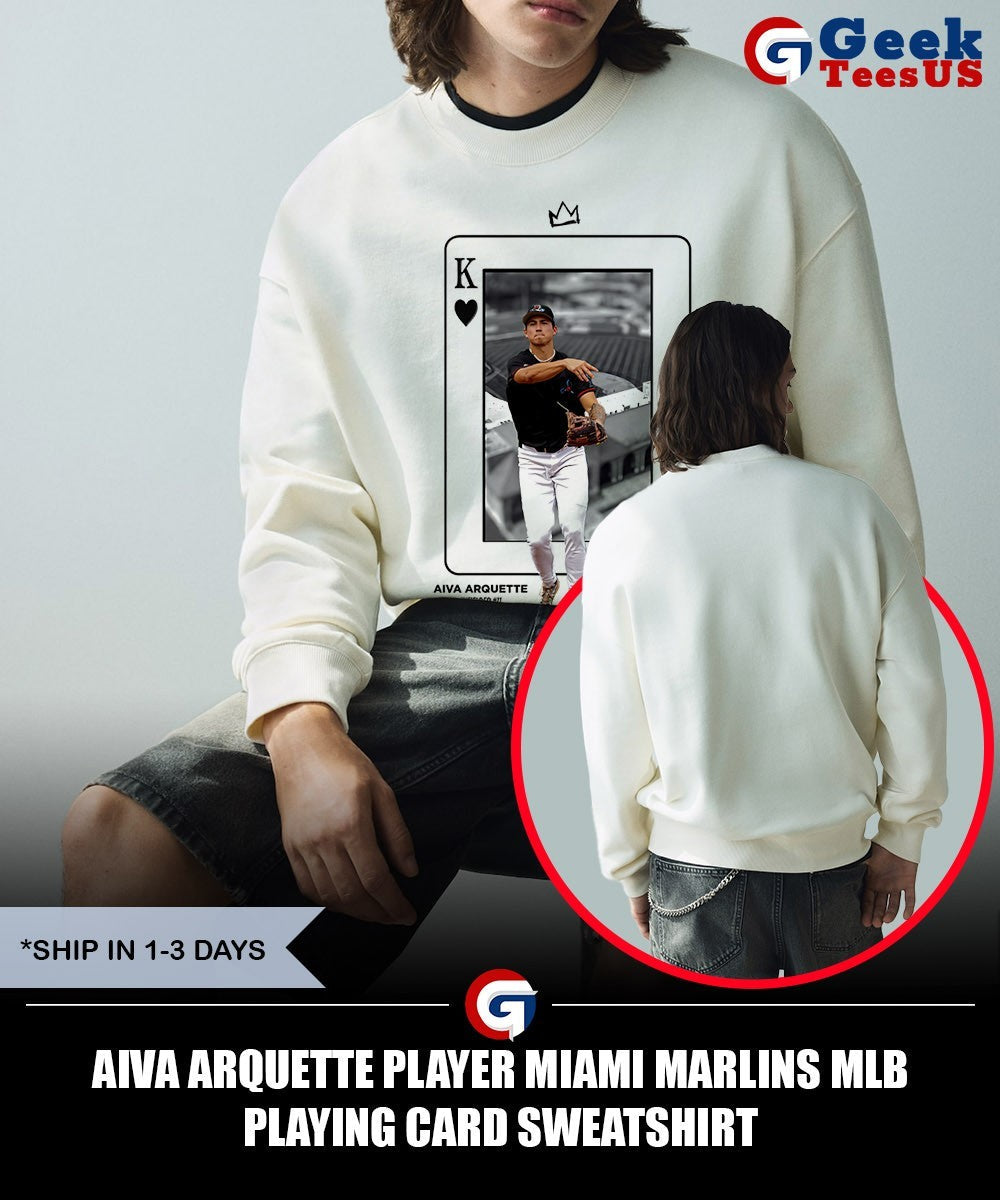 Aiva Arquette player Miami Marlins MLB playing card shirt
