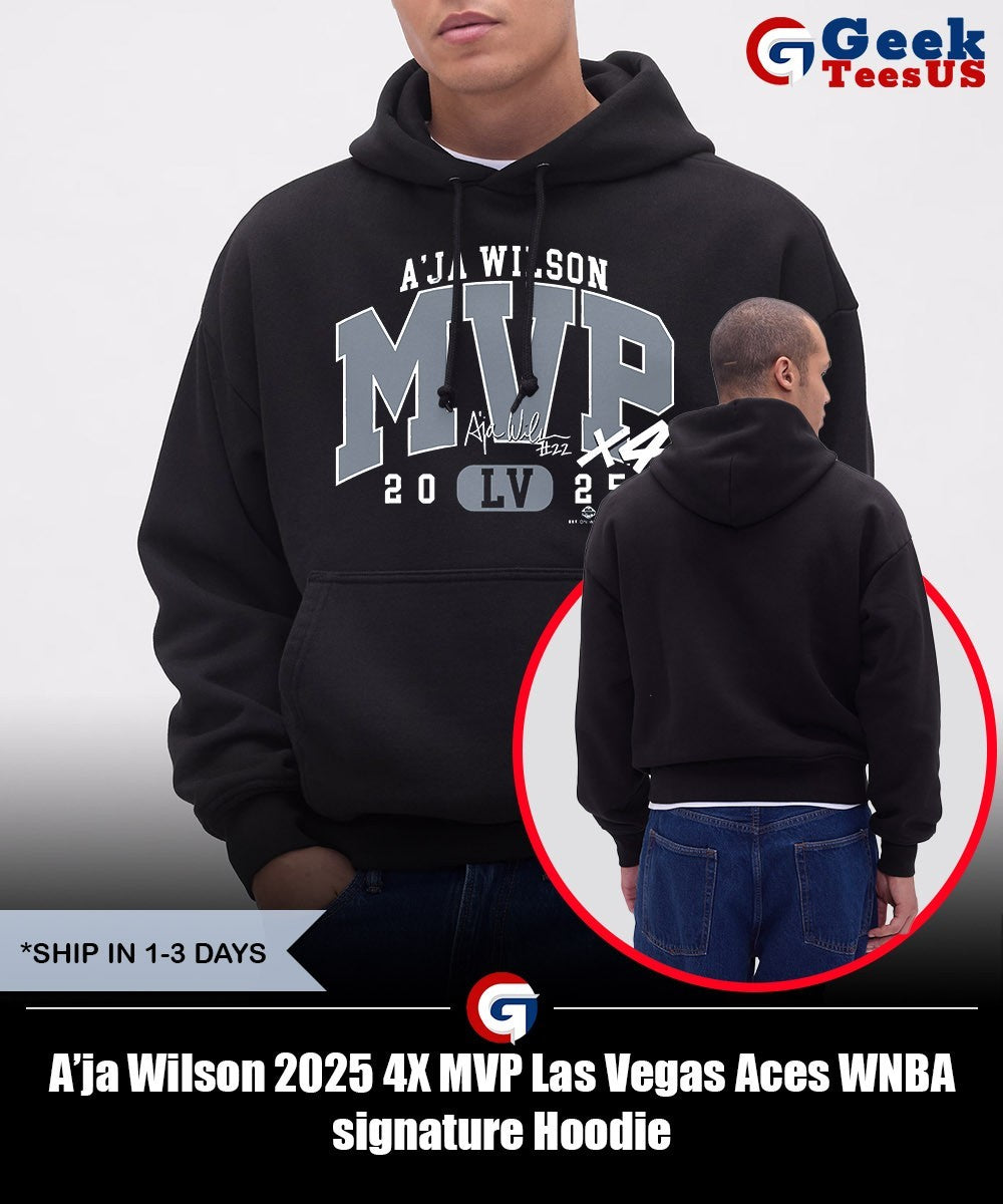A’ja Wilson 2025 4X MVP Las Vegas Aces WNBA signature shirt
