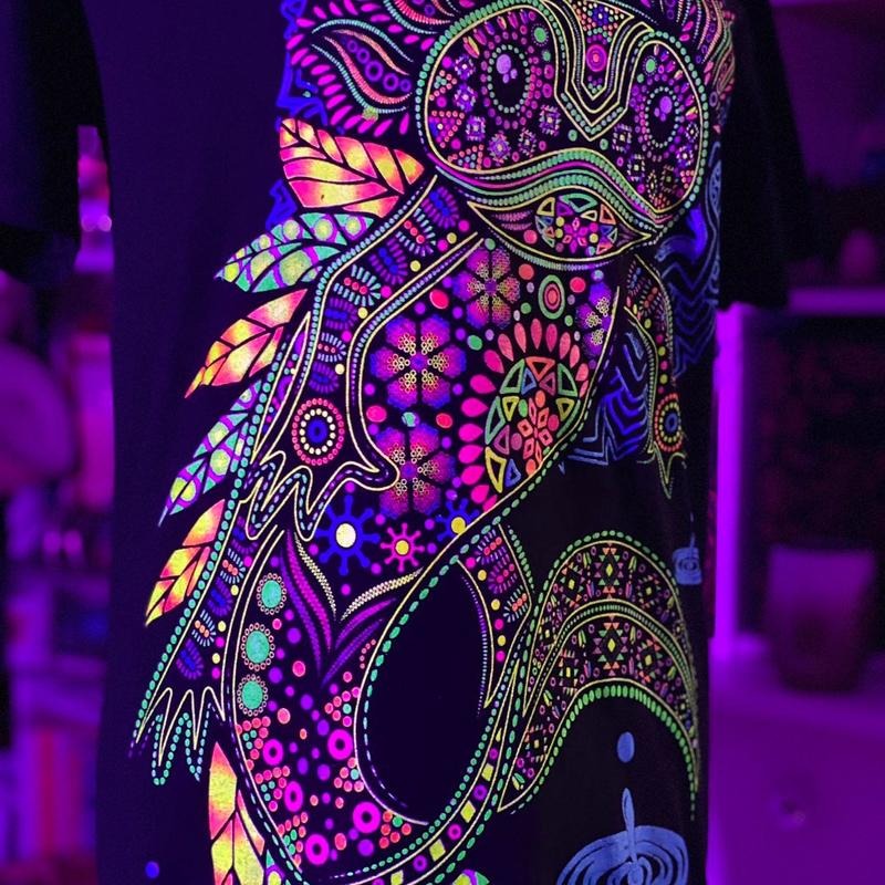 Ajolote huichol T-shirt Black Cotton Hoodie, Sweatshirt | HypeDripTees.com