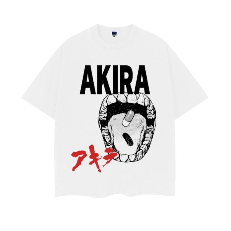 Akira "Excitement Drug" Heavyweight Vintage Tee 100% Cotton OVERSIZED Anime T-shirt Menswear Top Tshirt Streetwear Crew...