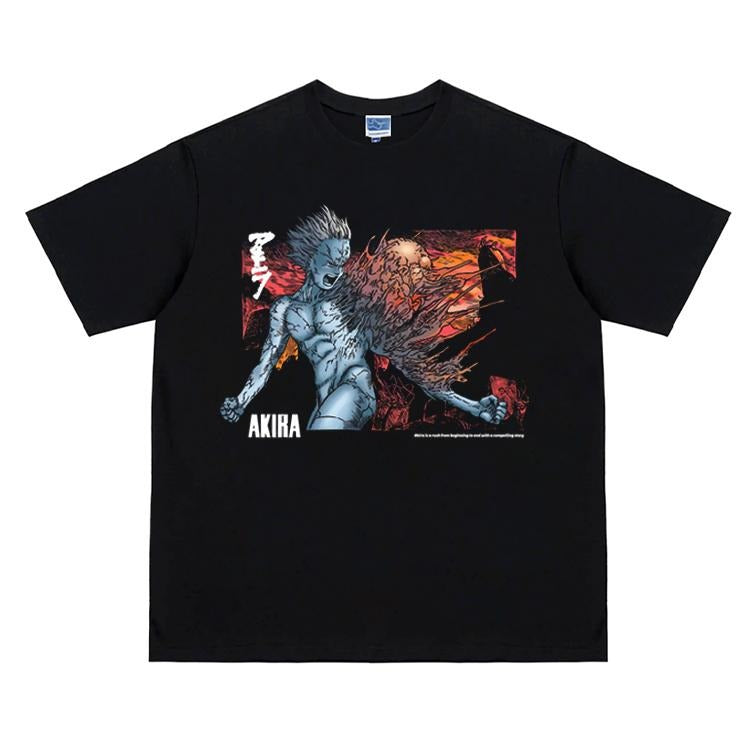 Akira "Tetsuo Rampage" Heavyweight Vintage Tee 100% Cotton OVERSIZED Anime T-shirt Menswear Top Crew Necks Tshirt Casual...