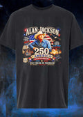 Alan Jackson Signature Wearing Hat Patriotic 250th Anniversary Shirt