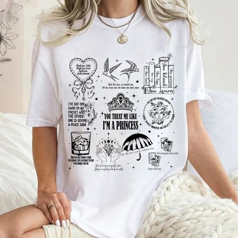 Alanis Morissette Tracklist Shirt, Alanis Morissette Shirt Hoodie, Sweatshirt | HypeDripTees.com