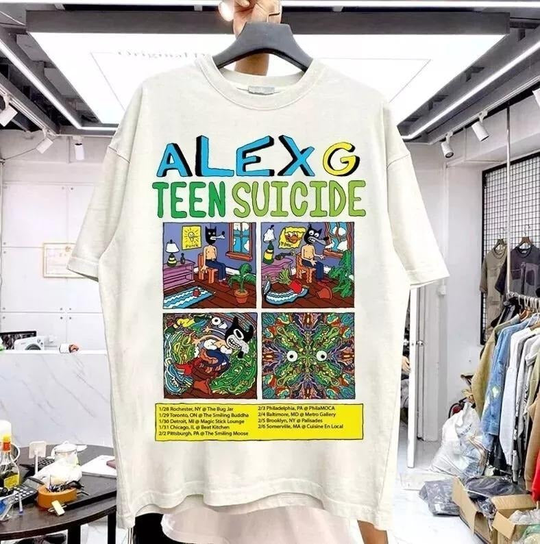 Alex G Band Tour Graphic Short Sleeve Natural Unisex Tshirt Men Women S-5XL Hoodie, Sweatshirt | HypeDripTees.com