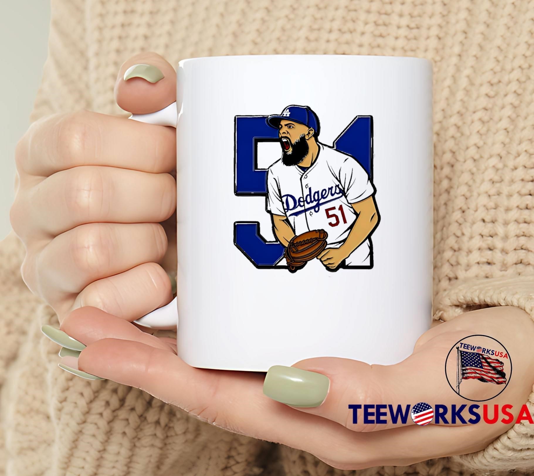 Alex Verduro Bearded Dodgers Pitcher Shouting Dodgers 51 shirt