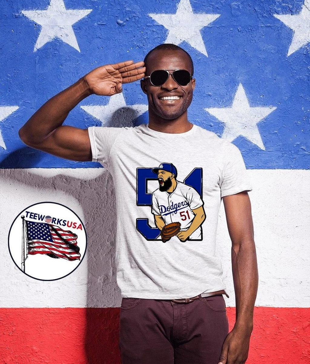 Alex Verduro Bearded Dodgers Pitcher Shouting Dodgers 51 shirt