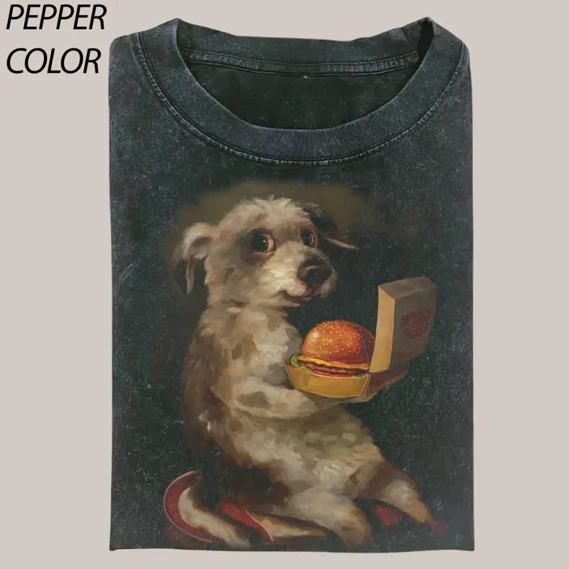 Alison Friend - Left Holding The Burger 2024 Unisex T-shirt, Funny Dog Cute lovers Tee, graphic tees, meme shirts, Gift...