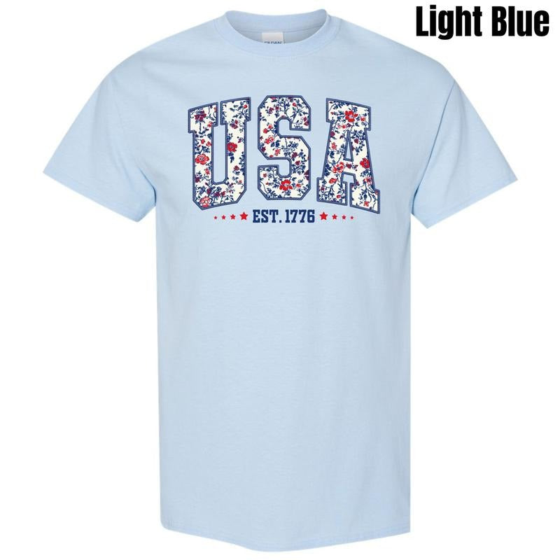 All American Floral USA Gildan Short Sleeve T-Shirt 'NLB' Hoodie, Sweatshirt | HypeDripTees.com