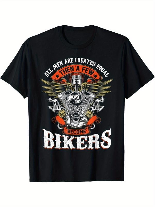All Men Are Created Equal But Few Become Bikers T-Shirt Graphic Streetwear Hoodie, Sweatshirt | HypeDripTees.com