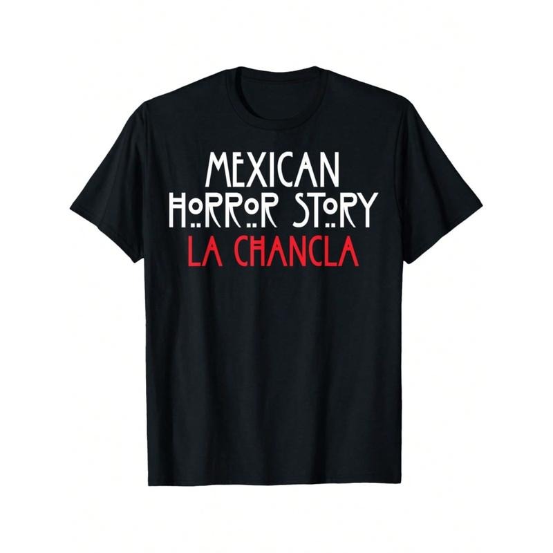 All-Season 100% Cotton T-Shirt, Funny Mexican La Chancla Survivor Mexican Horror Story T-Shirt Print, Soft And...