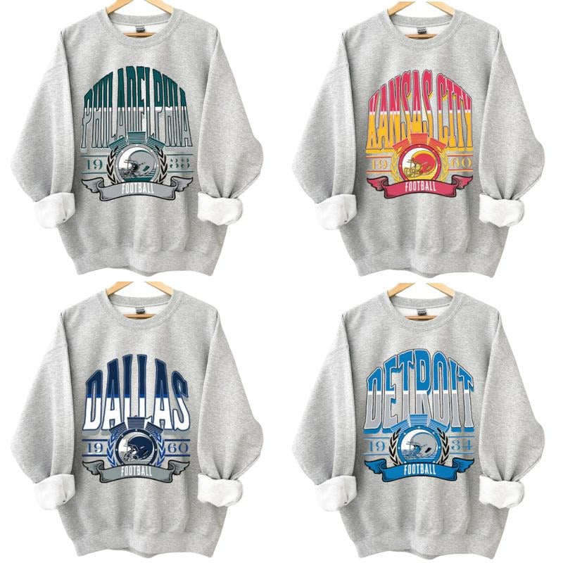All Teams Football Sweatshirt, Cincinnati Football, Dallas Football, Kansas City Football Sweatshirt, Unisex Womens Mens...