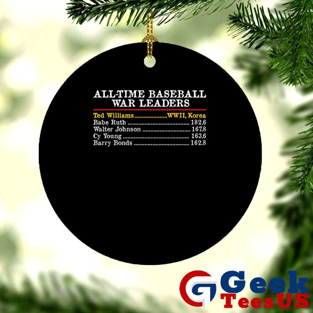 All Time baseball war leaders Ted Williams shirt
