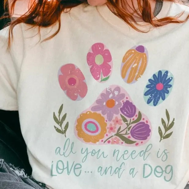 All You Need is Love and a Dog DTF Transfers - THIS IS NOT A SHIRT Hoodie, Sweatshirt | HypeDripTees.com