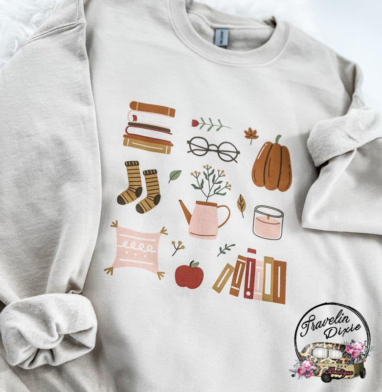 All the Fall Things Cozy Autumn Sweatshirt T-Shirts, Hoodie | HypeDripTees.com