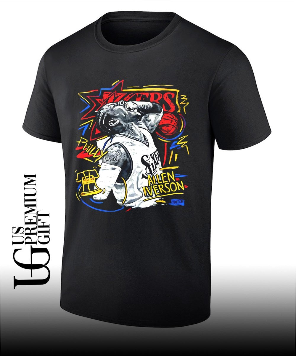 Allen Iverson Philadelphia 76ers NBA chalked up shirt