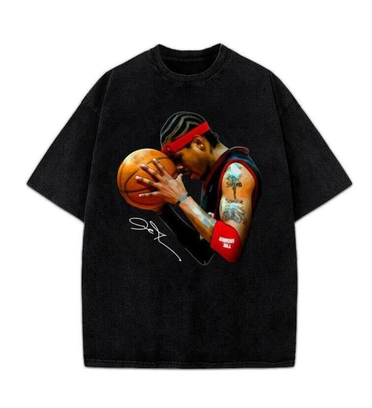 Allen Iverson The Answer Sixers 90's Basketball Vintage Style Men T-Shirt Hoodie, Sweatshirt | HypeDripTees.com