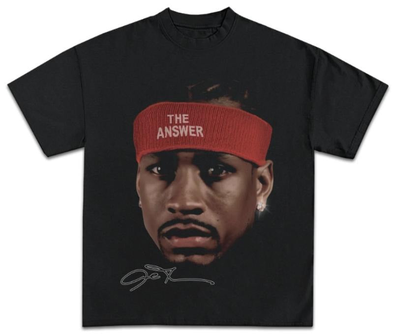 Allen Iverson Vintage 90s Graphic T-Shirt,  Menswear Top Underwear Streetwear Crewneck Hoodie, Sweatshirt | HypeDripTees.com