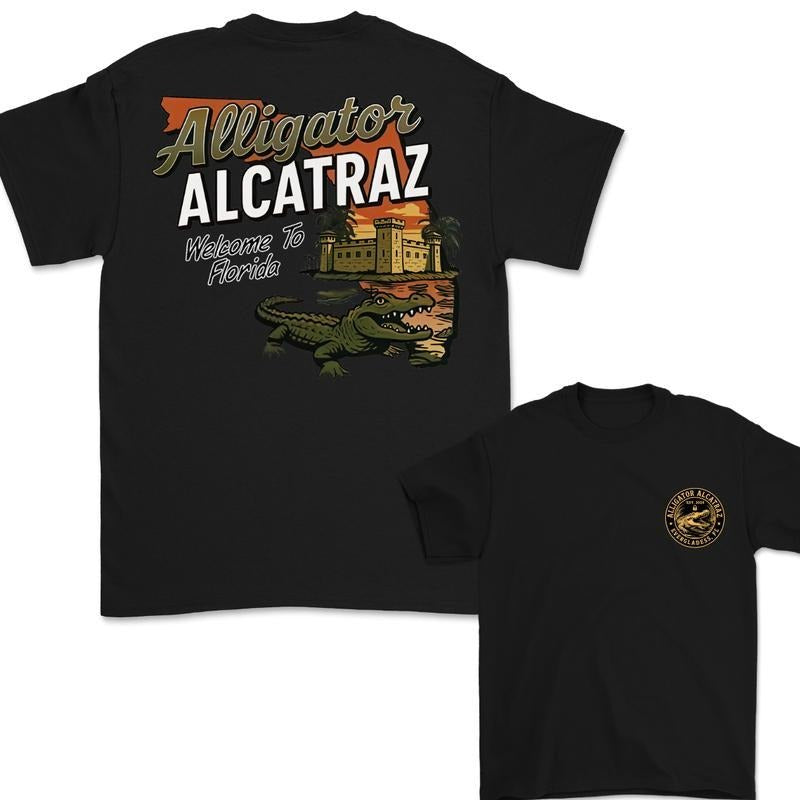 Alligator Alcatraz Welcome To Florida Gator T-Shirt Florida Everglades Parody Design T-Shirt For Women For Women Hoodie,...
