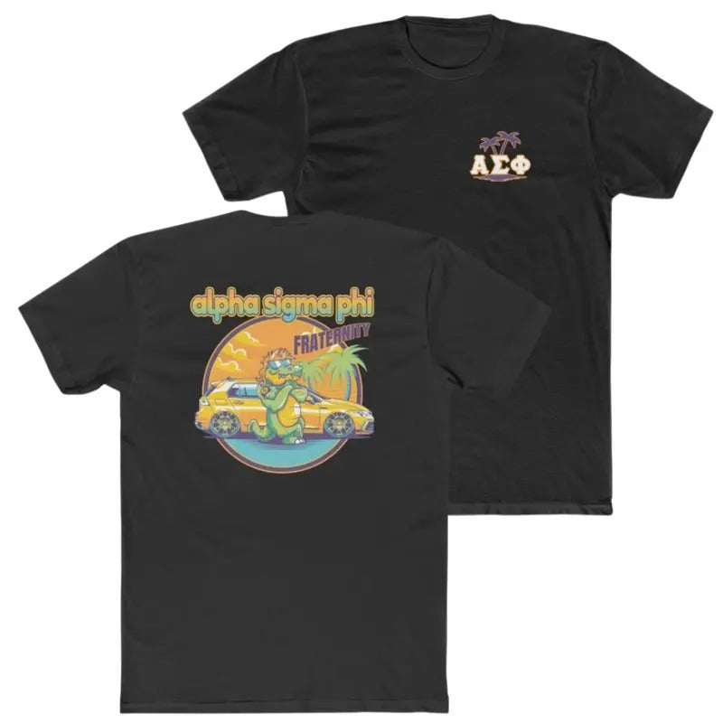 Alpha Sigma Phi Graphic T-Shirt Retro Style T-Shirt Casual Fashion Hoodie, Sweatshirt | HypeDripTees.com