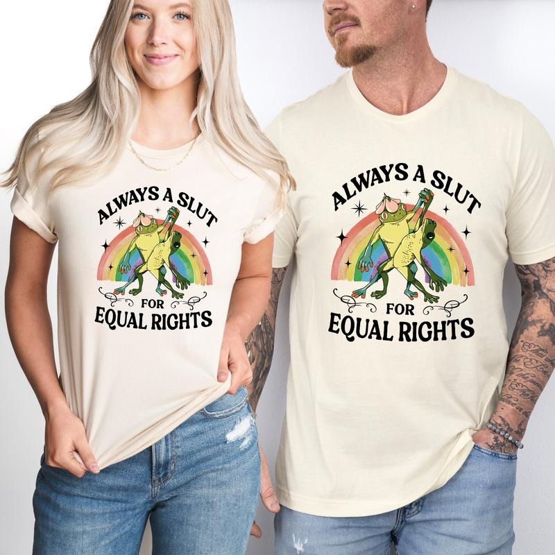 Always A Slut For Equal Rights T-Shirt, Rainbow Frog and Toad Equal Rights Tee Hoodie, Sweatshirt | HypeDripTees.com