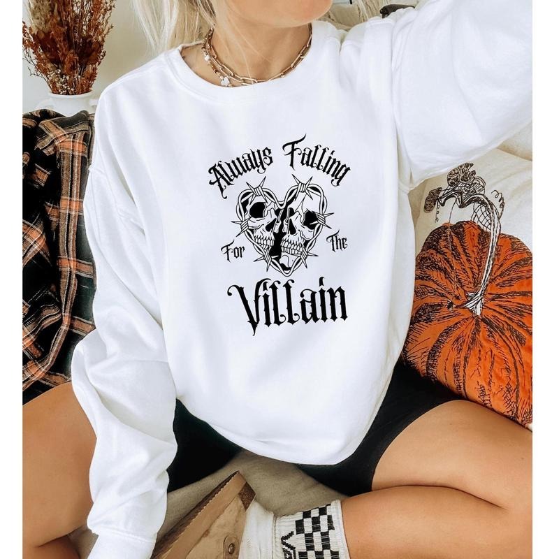 Always Falling For The Villain Sweatshirt, Smut Sweatshirt, Dark Romance Sweatshirt, Spicy Shirt, Booktok Sweatshirt,...