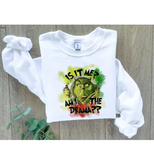 Am i the Drama Crewneck sweatshirt T-Shirts, Hoodie | HypeDripTees.com