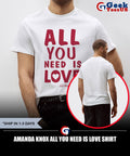 Amanda knox all you need is love shirt