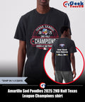 Amarillo Sod Poodles 2025 2ND Half Texas League Champions shirt