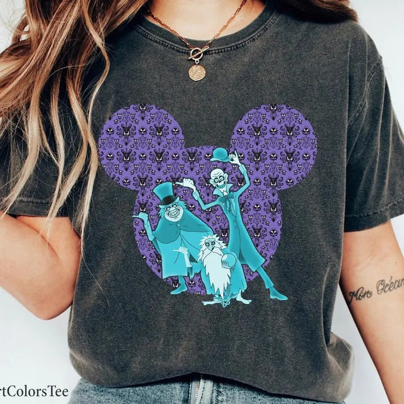 Amazing Retro Haunted Mansion Shirt Hitchhiking Ghosts Shirt | Group Halloween Matching Costume Trick Or Treat Great Gift...