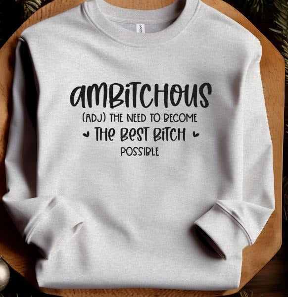Ambitious Sweatshirt Casual Pullover Hoodie Sweaters T-Shirts | HypeDripTees.com