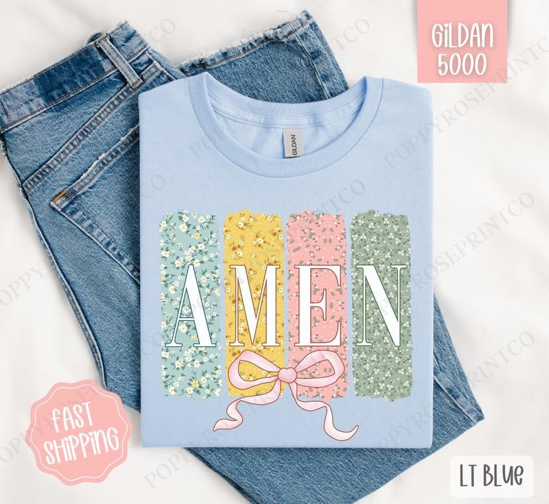 Amen 1 Shirt Gildan, Cute Easter Tee, Trendy Religious Women's Tshirt Plus Sizes, Gift for Her Hoodie, Sweatshirt