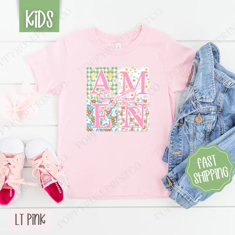 Amen 2 Kids Shirt - Easter Children's Tshirt - Cute Youth Tee Gildan Hoodie, Sweatshirt | HypeDripTees.com