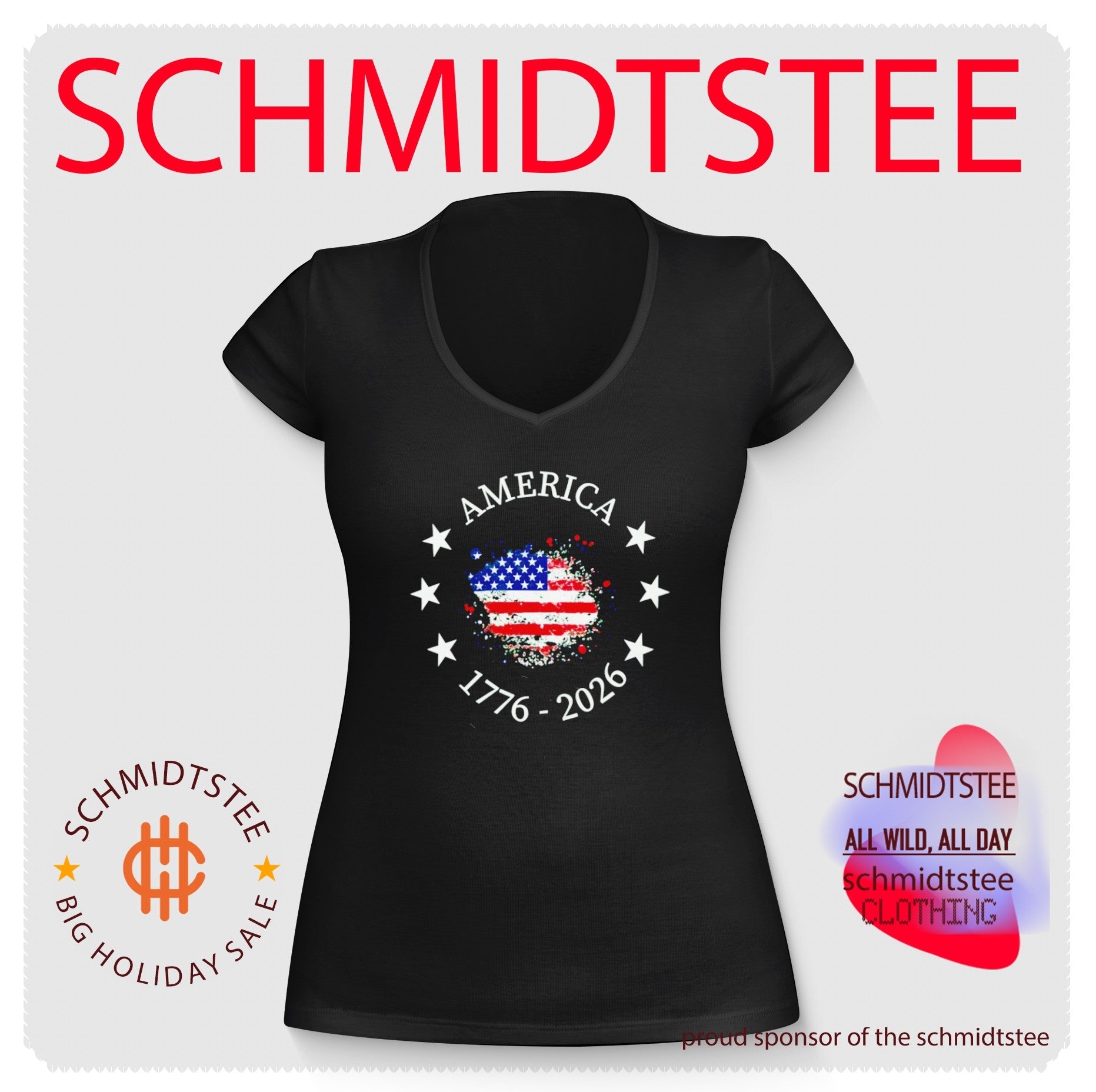 America 1776-2026 Patriotic flag shirt