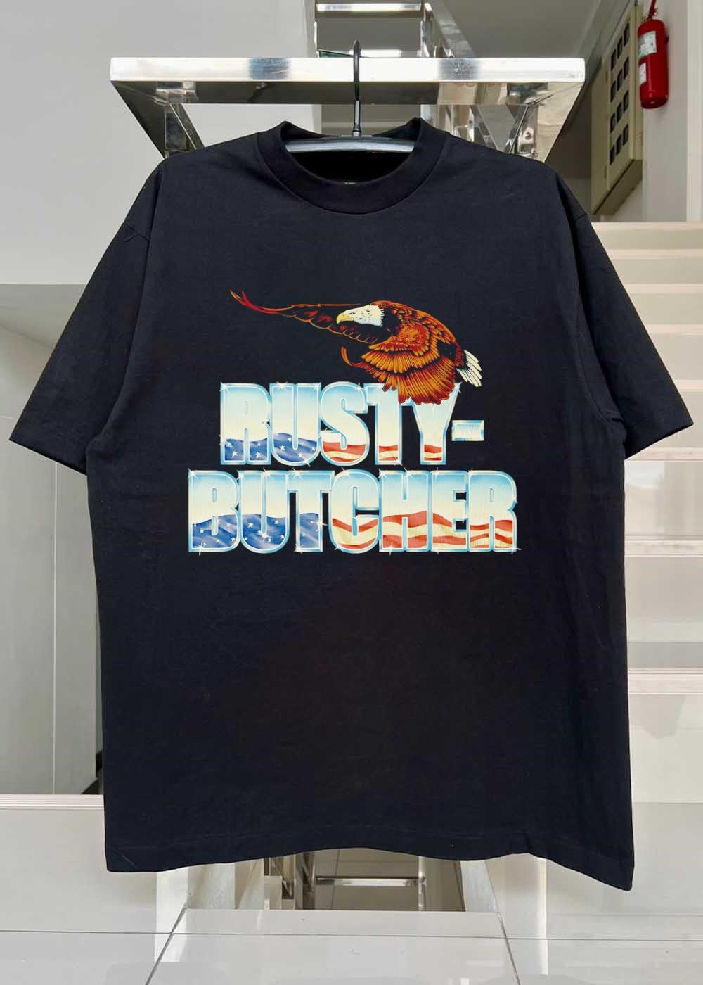 American Eagle Flying over Rusty Butcher T-Shirt