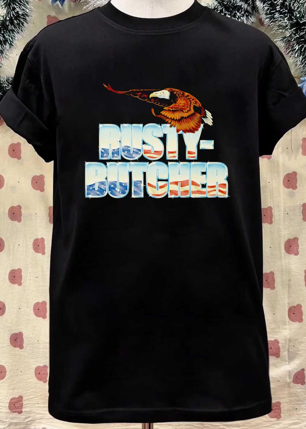 American Eagle Flying over Rusty Butcher T-Shirt