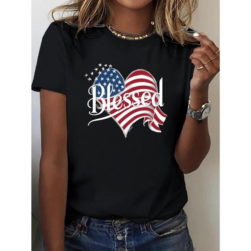 American Flag Heart blessed pure casual women's Tshirt comfort fit style 02 Hoodie, Sweatshirt | HypeDripTees.com