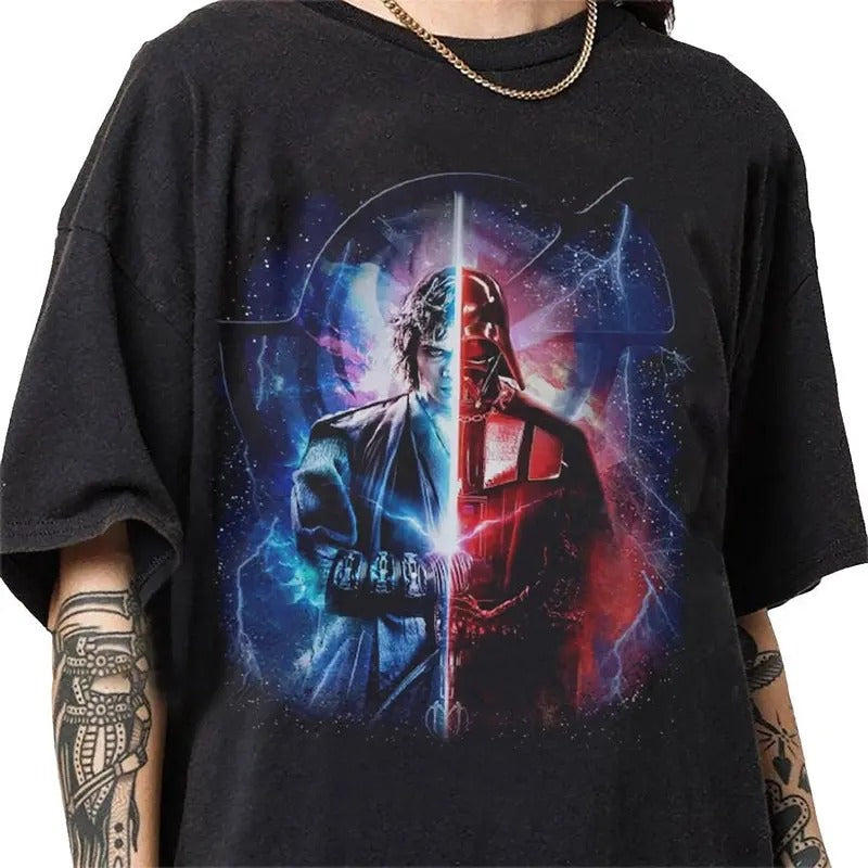 Anakin Skywalker Darth Vader 90s Vintage Bootleg Style T-Shirt, Classic Retro Graphic Unisex Tee Gift For Men and Women...
