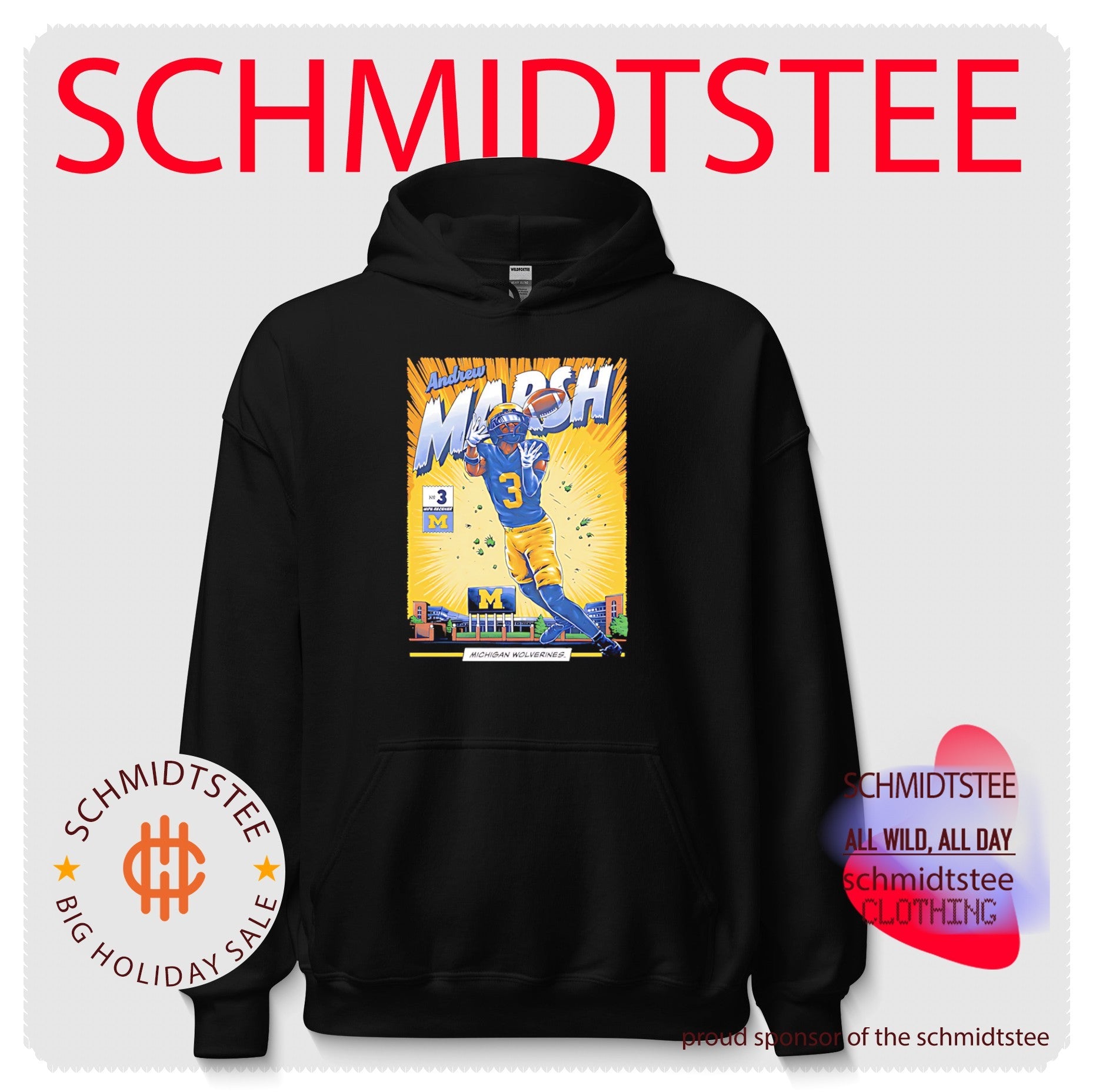 Andrew Marsh Michigan Wolverines Football Comic shirt