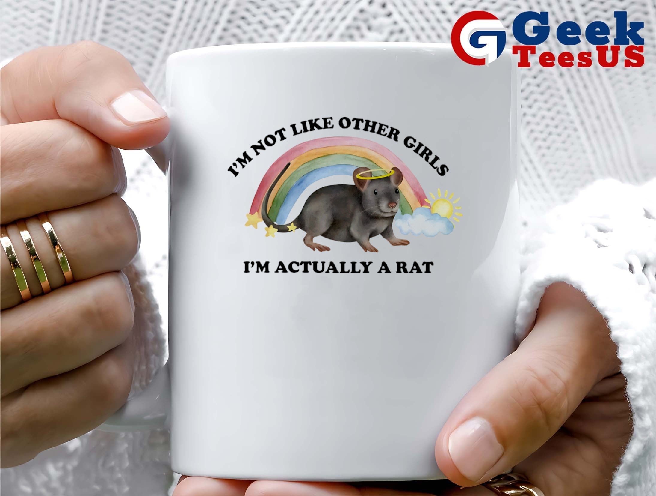 Angel rat I’m not like other girls I’m actually a rat rainbow shirt