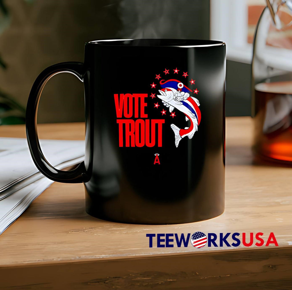 Angels Baseball Vote Trout Revolutionary War Fish Los Angeles Angels T-Shirt