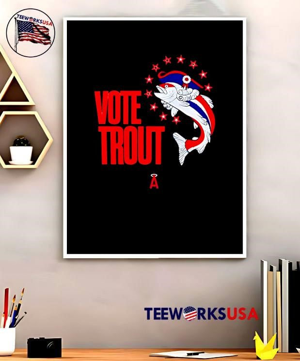 Angels Baseball Vote Trout Revolutionary War Fish Los Angeles Angels T-Shirt