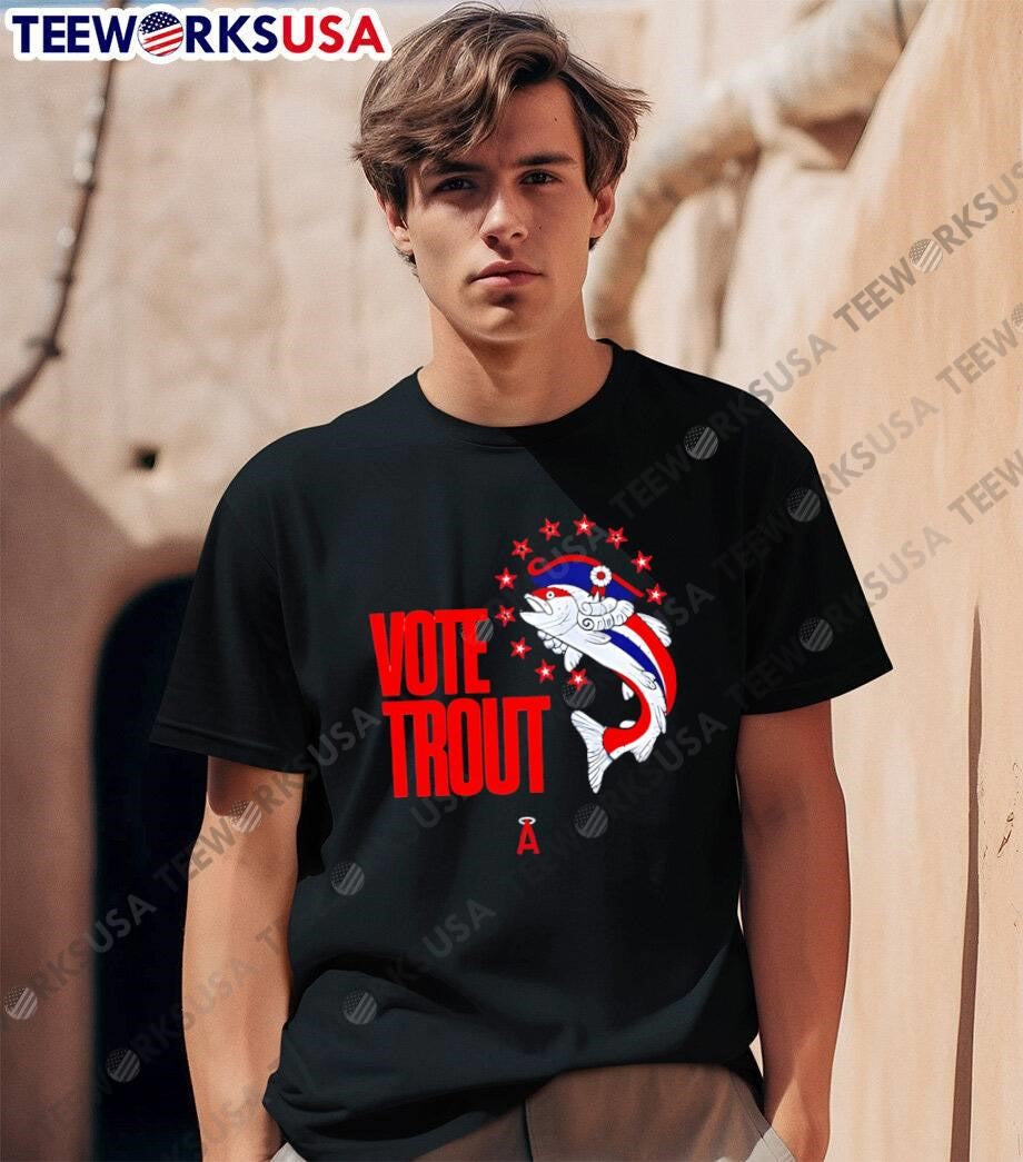 Angels Baseball Vote Trout Revolutionary War Fish Los Angeles Angels T-Shirt