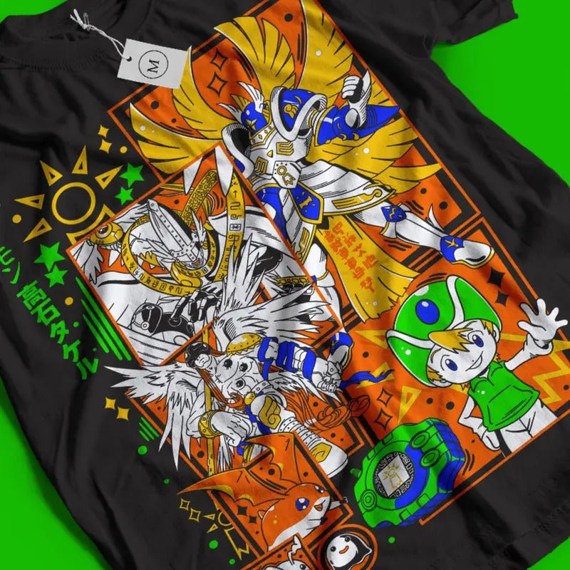 Angewomon - Angel wings - Cat Gatomon T-shirt ,Cool Anime Shirt ,Anime Clothing ,Japanese T-Shirt, Anime Graphic ,Tee Men...