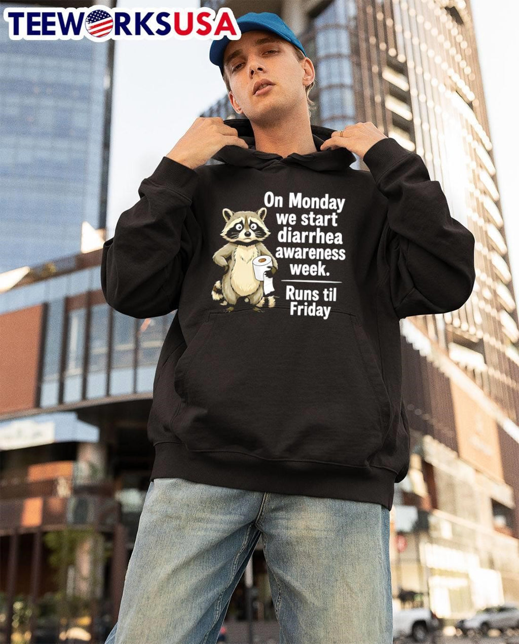 Animal Meme On Monday We Start Diarrhea Awareness Week Runs til Friday T-Shirt