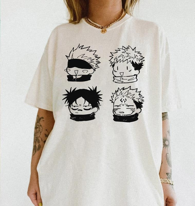 Anime Anime Friends Gojo Sukuna Choso Itadori Shirt Sweatshirt Hoodie Choso Shirt Yuji Shirt Anime Shirt Gojo Shirt Anime...