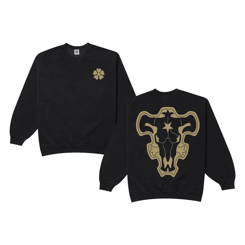 Anime BLACK BULLS HOODIE Anime T-shirt Unisex Heavy Cotton Shirt Retro Anime Tee Oversize Vintage Graphic Tee Birthday...