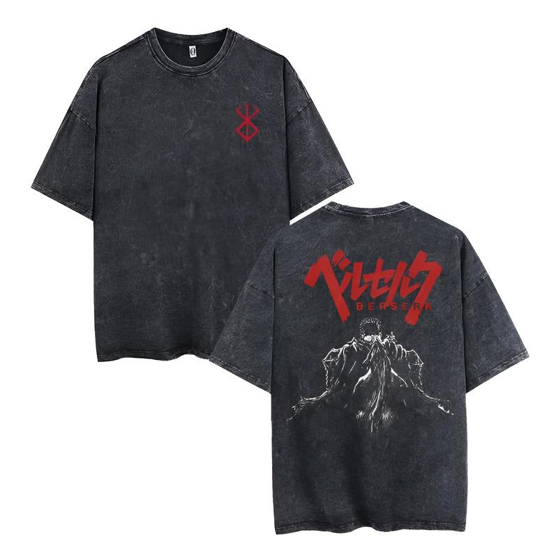 Anime Japanese Shirt - Soft Vintage Oversized Shirt , Berserk , gift for dad , gift for him , Guts , Griffith , anime ...