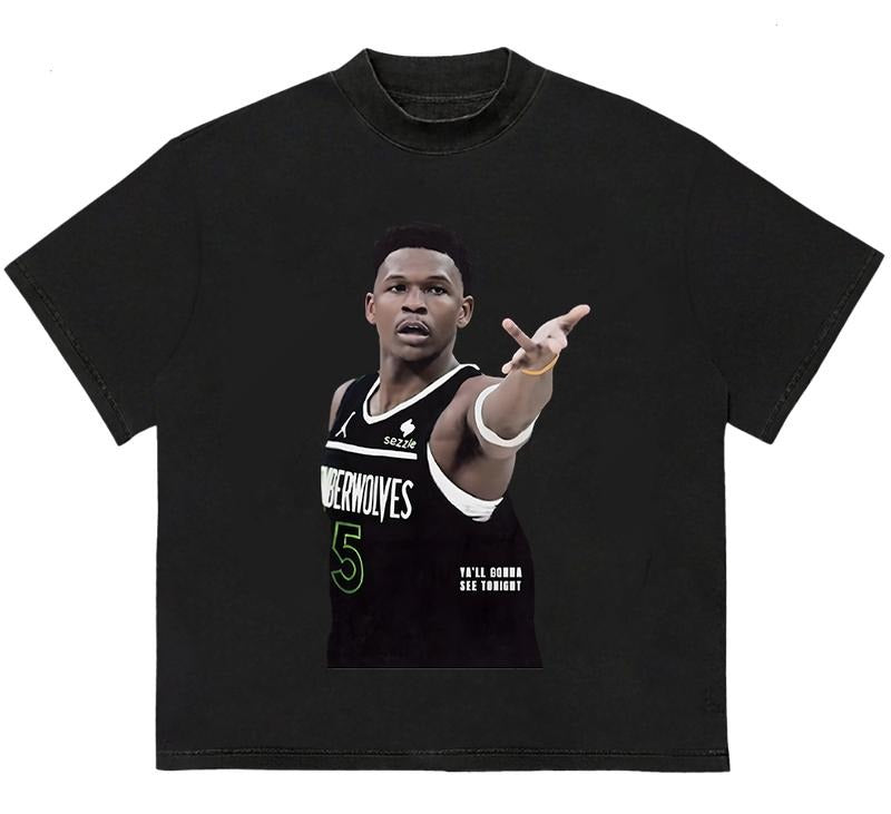 Anthony Edwards 2025 Playoff_bl T-Shirt Essential Everyday Graphic Tee Hoodie, Sweatshirt | HypeDripTees.com