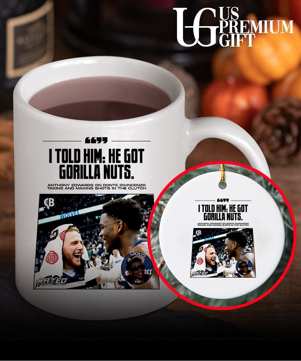 Anthony Edwards praising teammate Donte DiVincenzo I told him he got Gorilla Nuts shirt