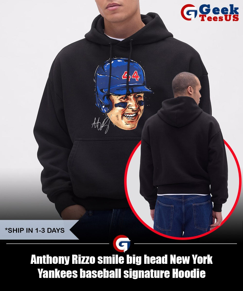 Anthony Rizzo smile big head New York Yankees baseball signature shirt